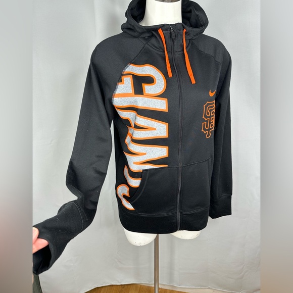 San Francisco Giants Hoodie Black Nike Dri-Fit Full Zip MLB Baseball Sz Lg - Picture 2 of 12